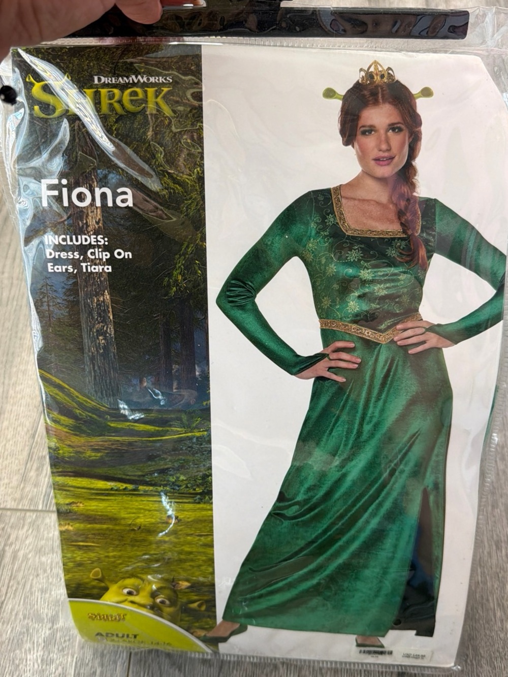 Spirit Fiona Women's Green Dress Costume with Tiara & Clip-On Ears